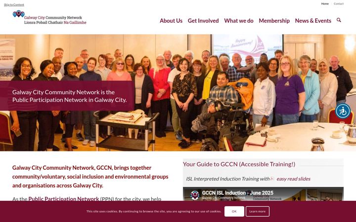 Екранна снимка на galwaycitycommunitynetwork.ie