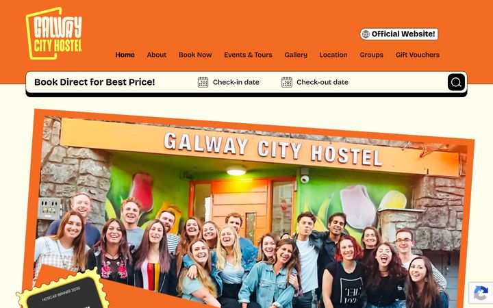 Screenshot of galwaycityhostel.com