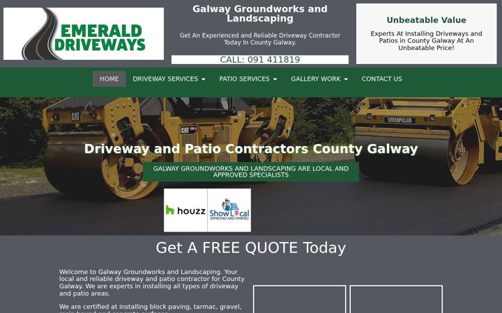 Screenshot of galwaygroundworks.ie