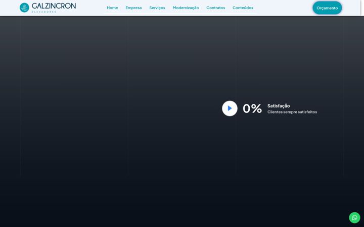 Screenshot of galzincronelevadores.com.br