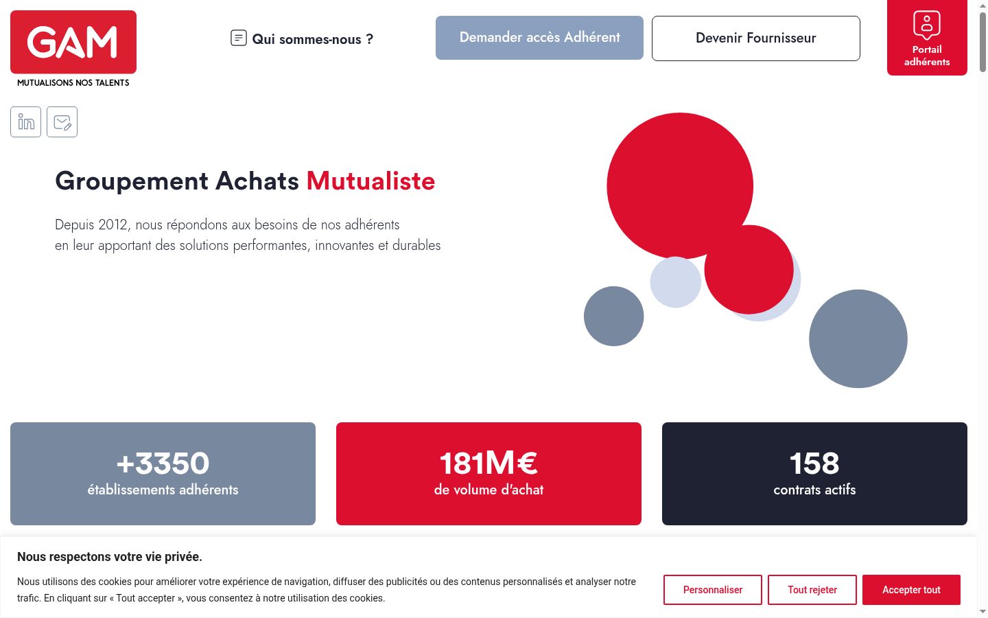 Screenshot del banner di consenso mostrato prima di qualsiasi interazione