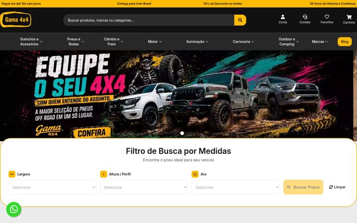 Screenshot of gama4x4.com.br