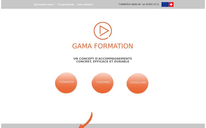 Screenshot of gamaformation.ch