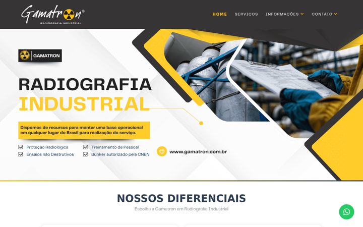 Screenshot of gamatron.com.br