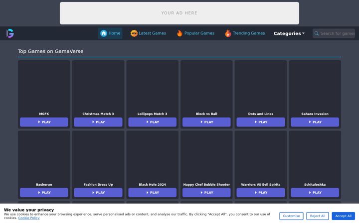 Screenshot of gamaverse.cc