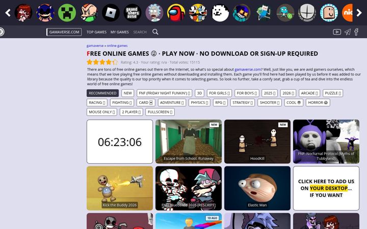 Screenshot of gamaverse.com
