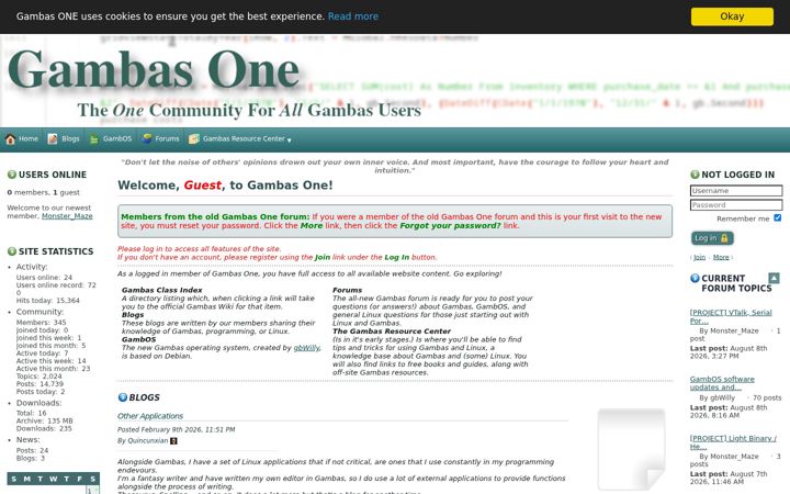 Screenshot of gambas.one