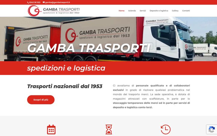 Screenshot of gambatrasporti.it