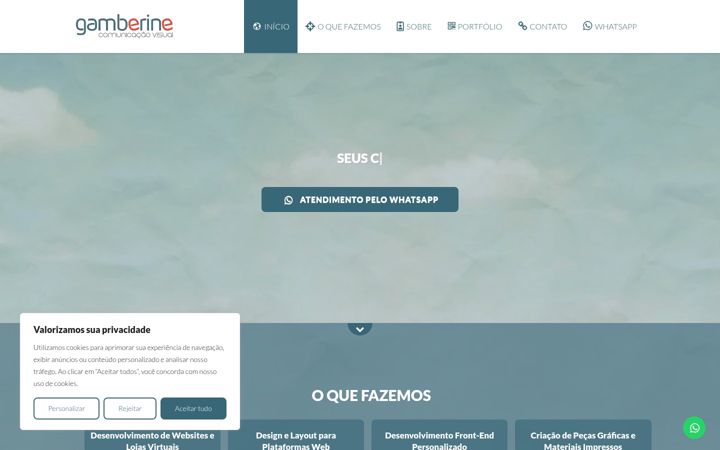 Screenshot of gamberine.com.br