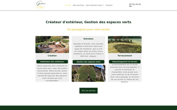 Screenshot of gamberini-paysage-savoie.fr