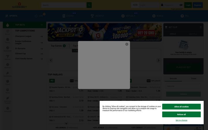 Screenshot of gambibet.net