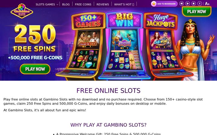 Screenshot of gambinoslot.com