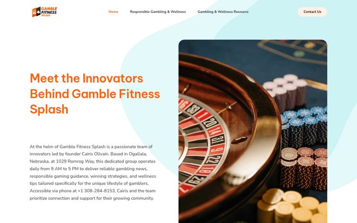 Screenshot of gamblefitnesssplash.com