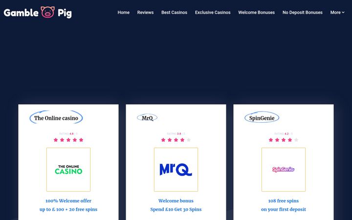 Screenshot of gamblepig.com