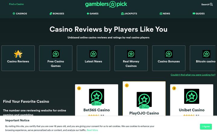 Zrzut ekranu gamblerspick.com