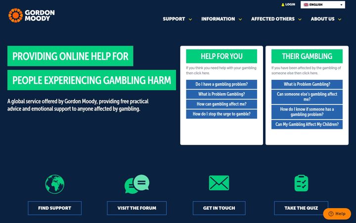 Ekrānuzņēmums no gamblingtherapy.org