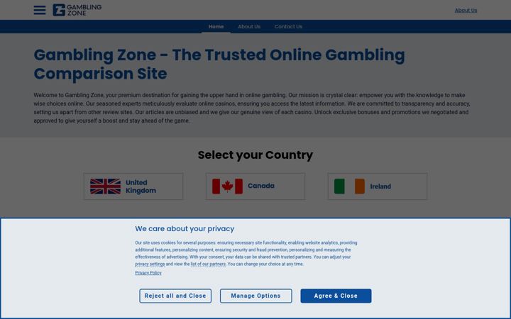 Screenshot of gamblingzone.com