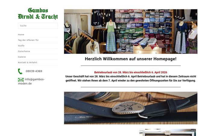 Screenshot of gambos-moden.de