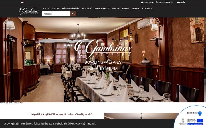 Screenshot of gambrinus.hu