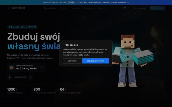Screenshot of game-host.pl