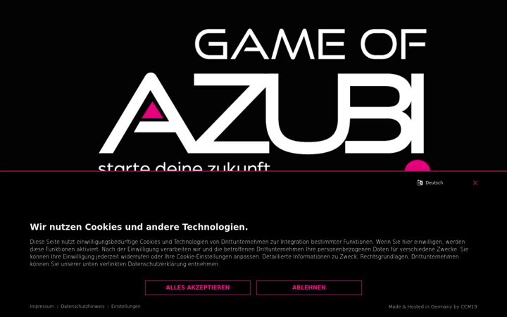 Screenshot of game-of-azubi.de