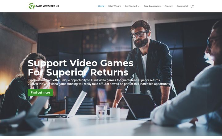 Screenshot of game-ventures.uk