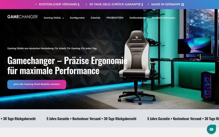 Screenshot of gamechanger-germany.de