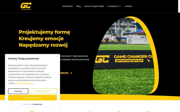 Screenshot von gamechangergroup.pl
