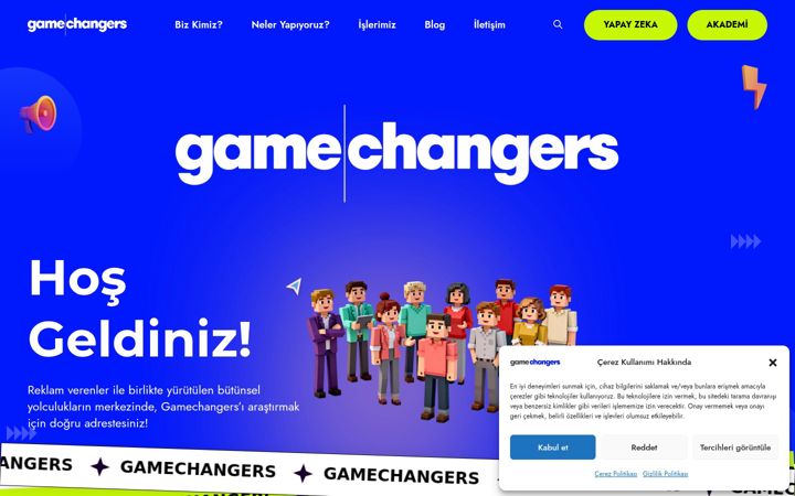 Zrzut ekranu gamechangers.com.tr