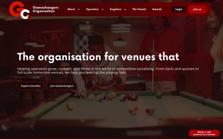 Screenshot of gamechangers.org.uk