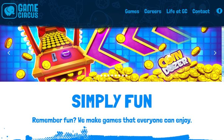 Screenshot of gamecircus.com