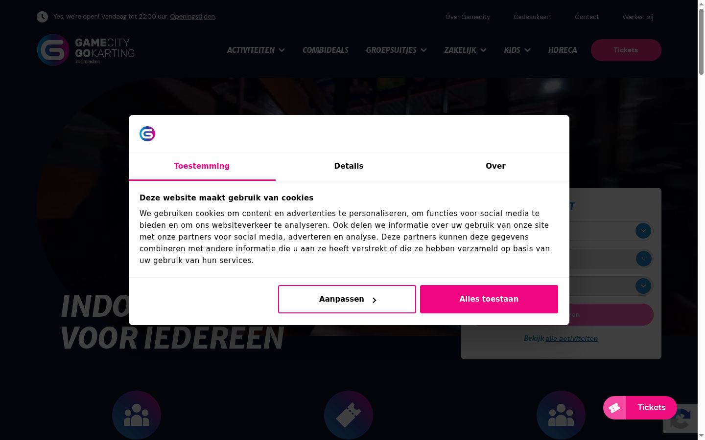 Screenshot tal-banner tal-kunsens muri qabel kwalunkwe interazzjoni
