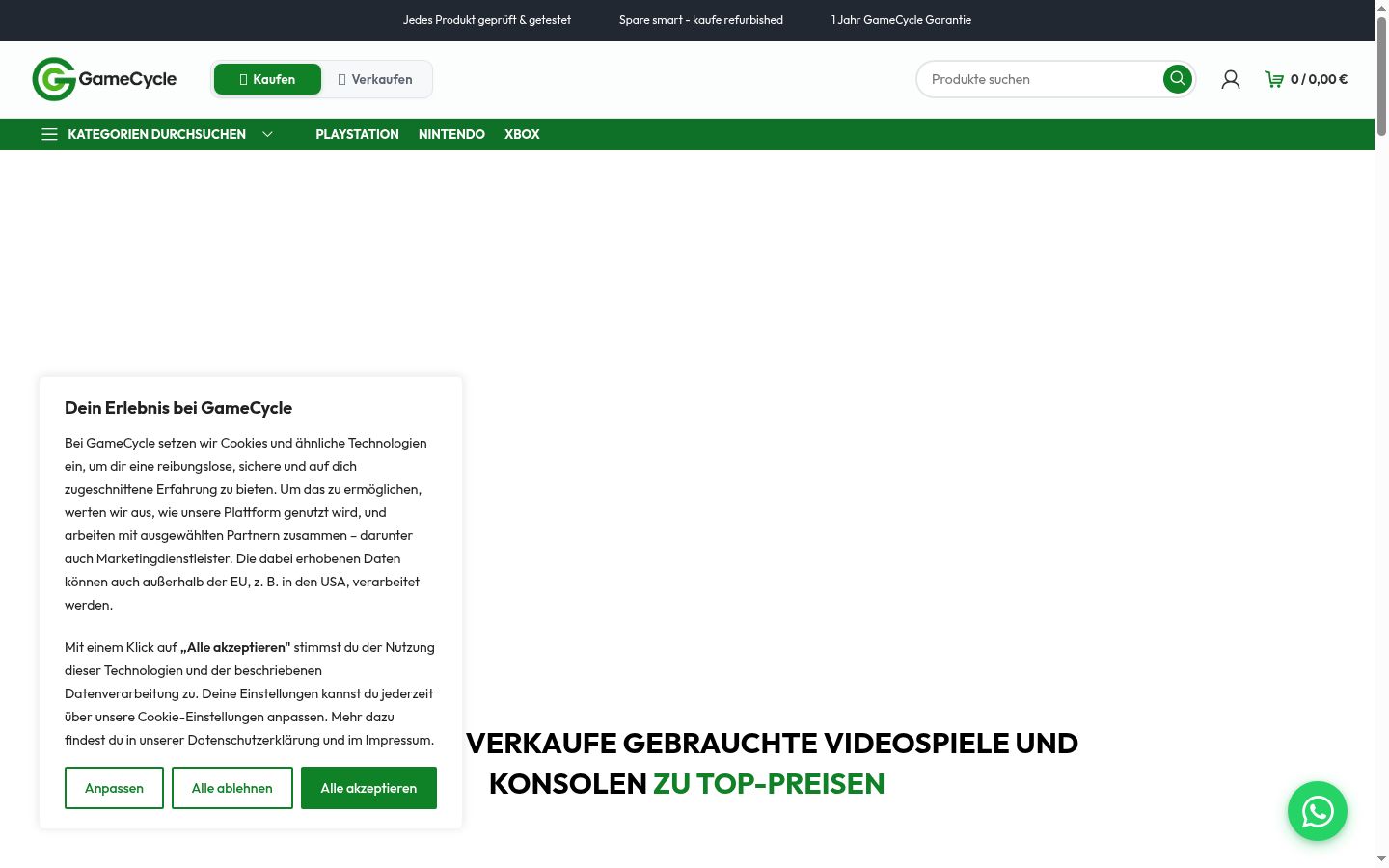 Kuvakaappaus suostumusbannerista, joka näytettiin ennen mitään vuorovaikutusta
