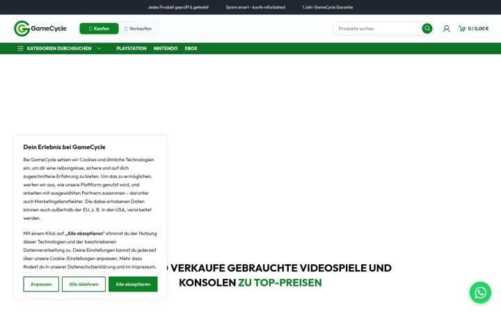 Screenshot of gamecycle.de