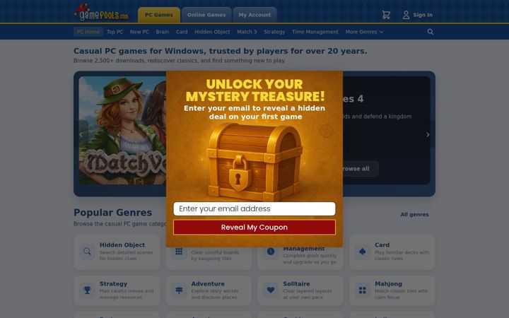 Snímek obrazovky gamefools.com