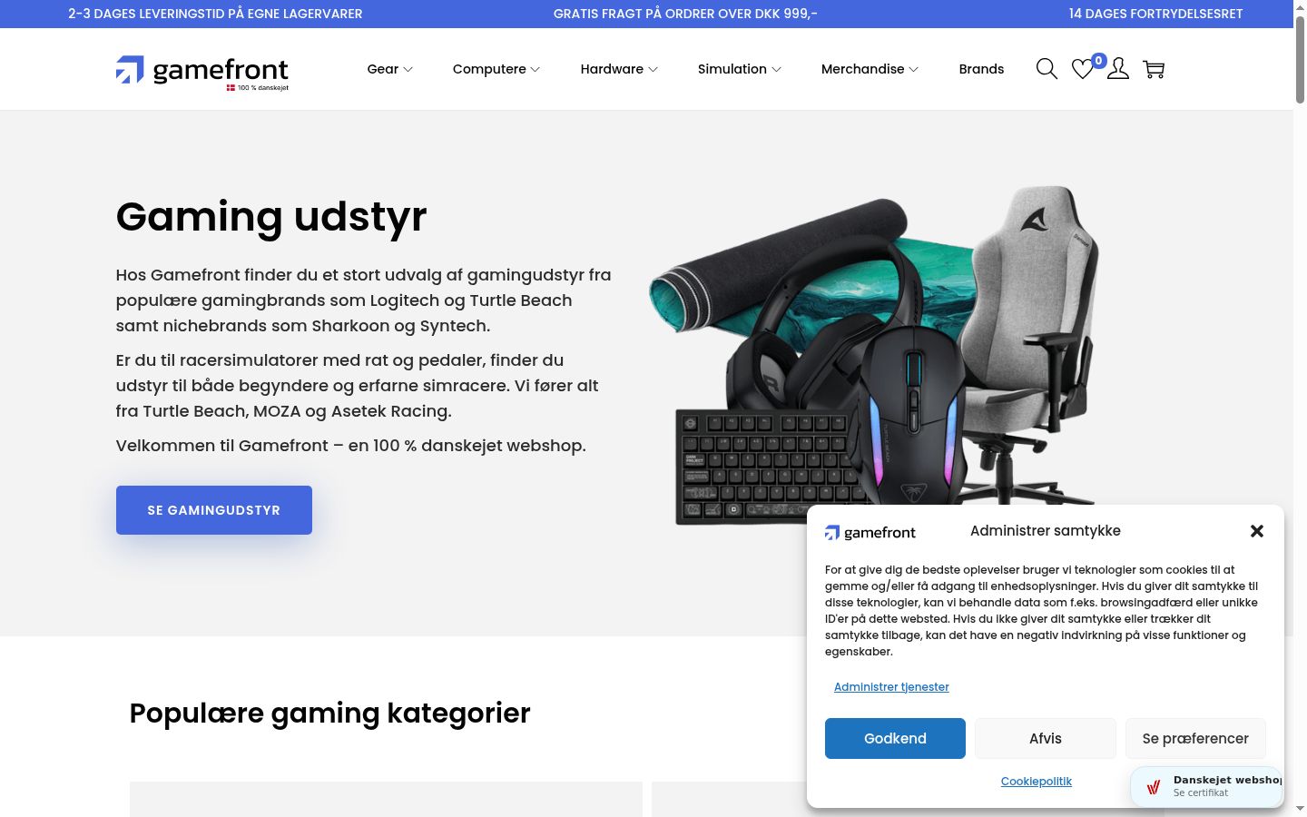Zrzut ekranu banera zgody wyświetlanego przed jakąkolwiek interakcją
