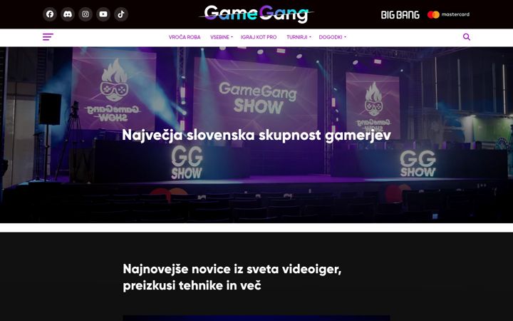 Screenshot of gamegang.si
