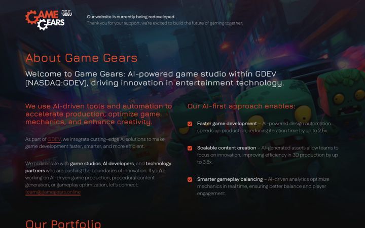 Screenshot of gamegears.online