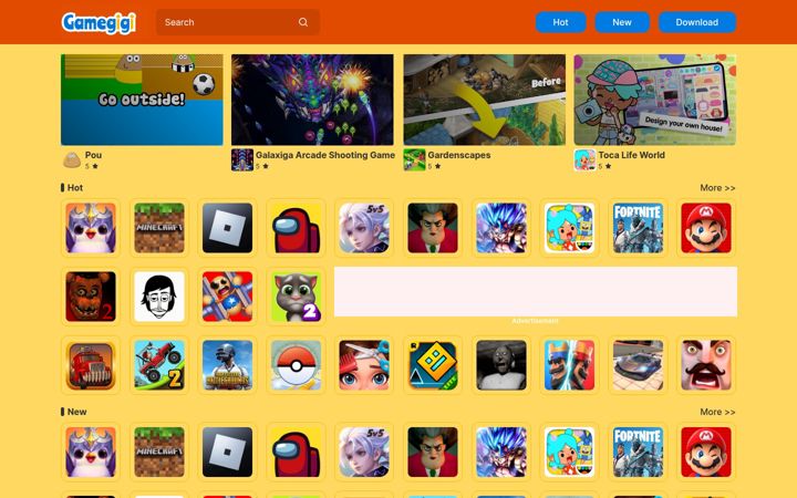 Screenshot of gamegigi.com
