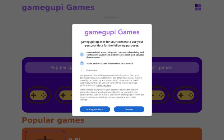 Screenshot of gamegupi.top