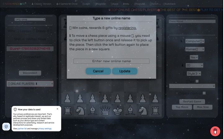 Screenshot of gamehands.net