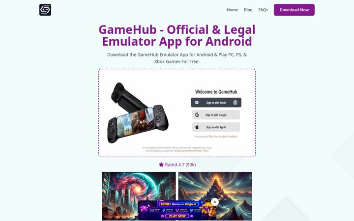Screenshot of gamehub.onl