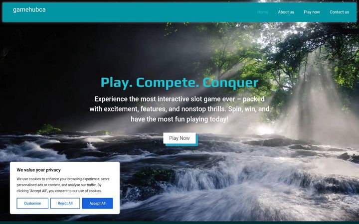 Screenshot of gamehubca.com