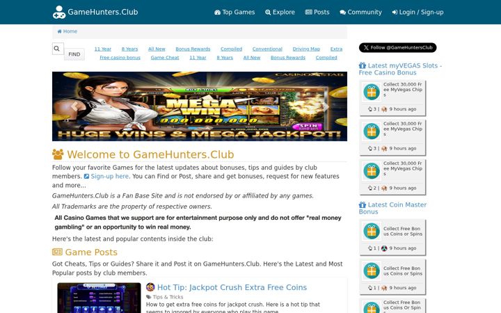 Screenshot of gamehunters.club