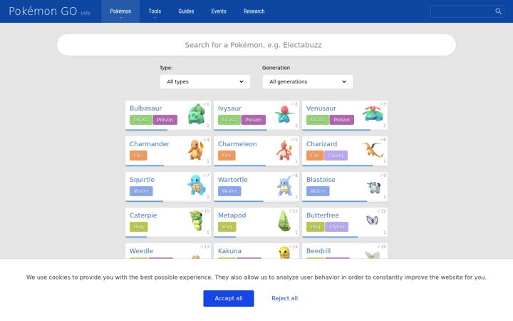 Screenshot of gameinfo.io