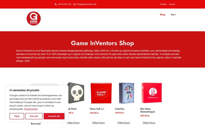 Screenshot of gameinventors-shop.dk