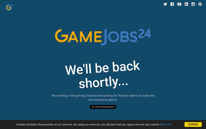 Screenshot of gamejobs24.com