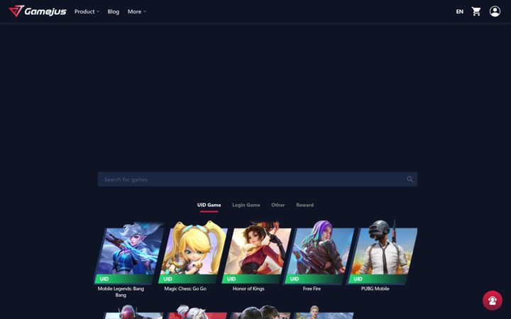 Screenshot of gamejus.com
