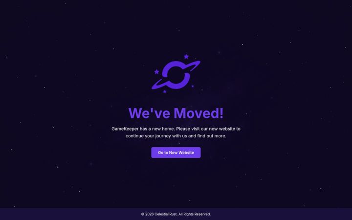 Screenshot of gamekeeper.io