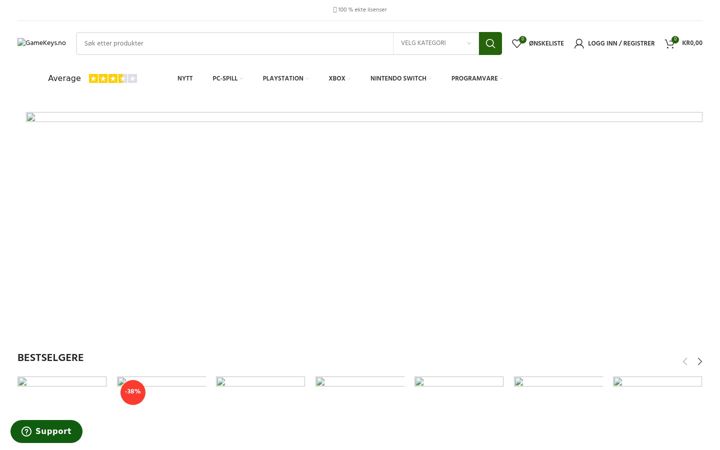 Screenshot of gamekeys.no